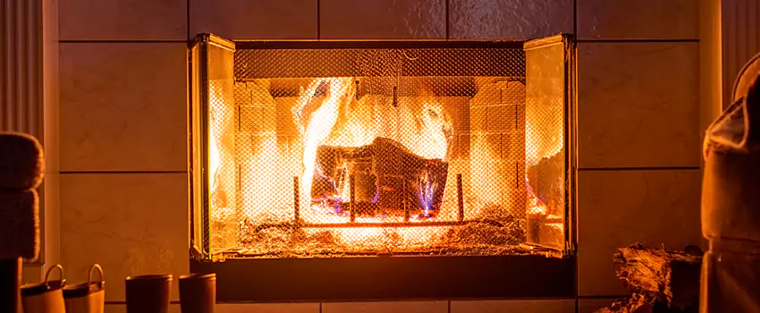 Mendota Hearth Landscape Fireplace Installation in North Richland Hills, Texas