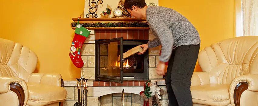 Rusted Metal Fireplace Restoration in North Richland Hills, Texas